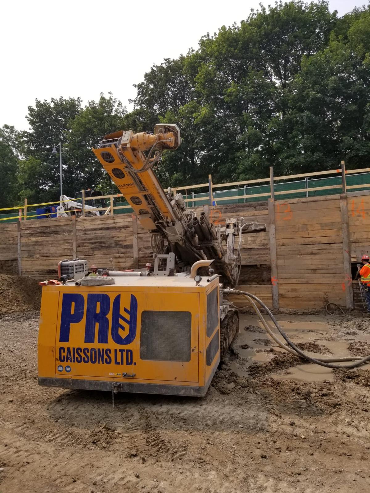 Installation of Tie-back in Toronto